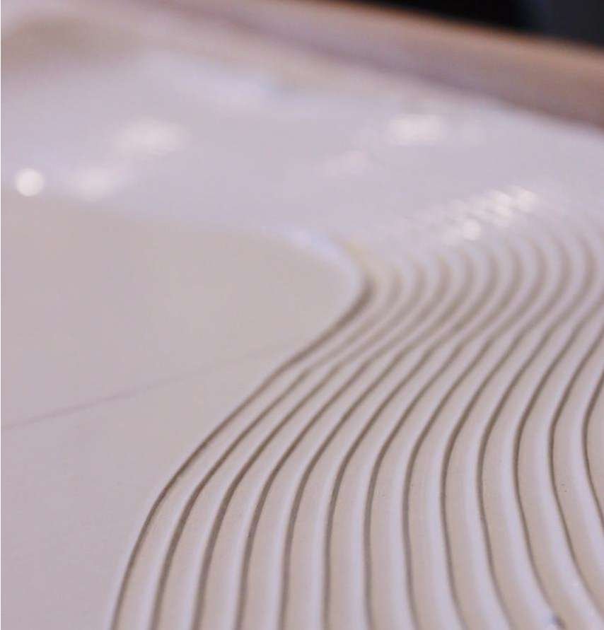 Textura de cerámica ondulada