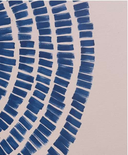Cuadro azul detalle