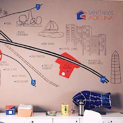 Mural Sanitarios Adelina